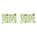 Aloe Green Leaves Rectangular Outdoor Lumbar Throw Pillow 2 Pack D531636