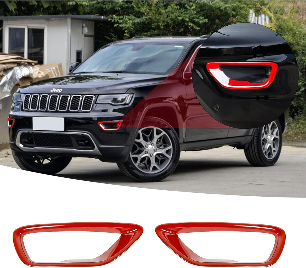 Black Front Fog Lights Cover Fog Lamp Frame Trim Y59781