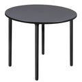 48" Round Folding Breakroom Table Grey Black L1272