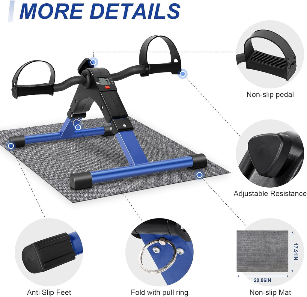 Folding Pedal Exerciser Under Desk Bike I540