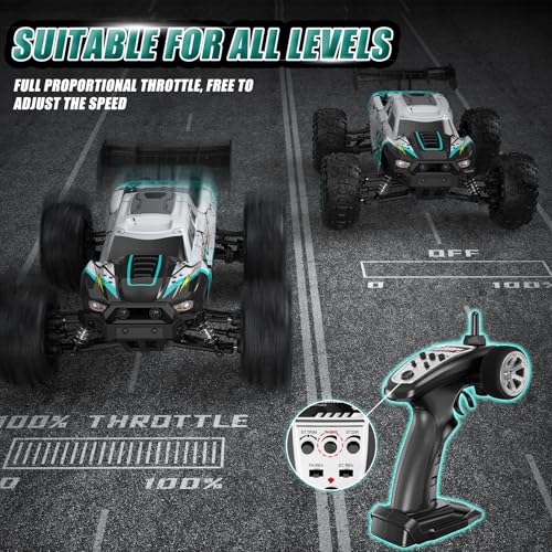 1/14 RC Cars Fast 60 KPH 4WD All Terrain RC Truck with 60 Mins Runtime U455429
