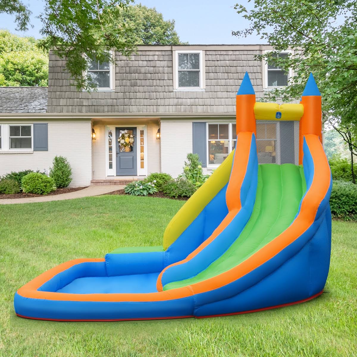 Inflatable Bounce House Water Slide with Blower J834