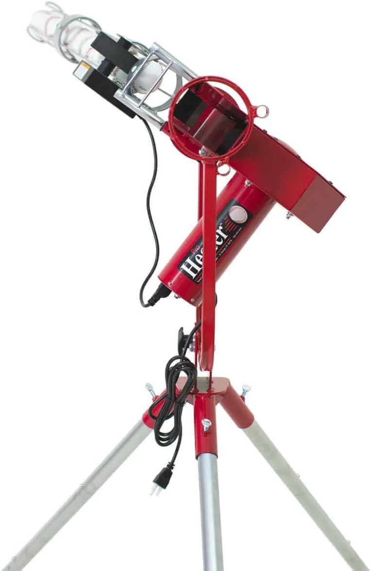 Pro Breaking Ball Baseball Pitching Machine With Auto Ball Feeder & Batting Cage B8425