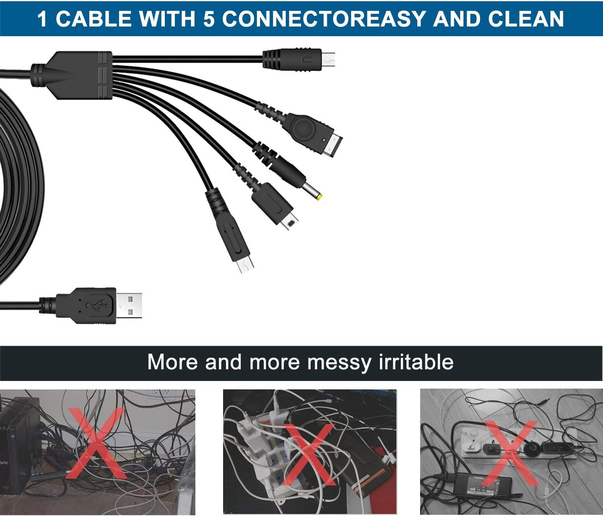 5 in 1 USB Charger Cable W689717