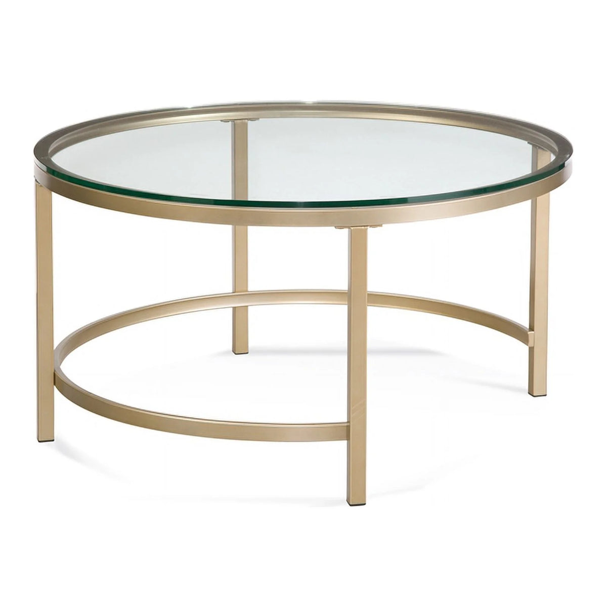 Round Nesting Cocktail Table with Glass Top Q499849