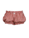 Retro Red Checked Ribbon Bubble Shorts D95957