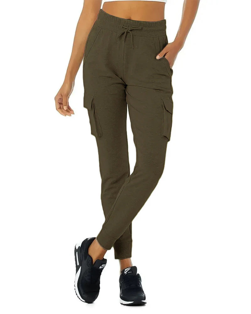 Loose Fit Fleece Jogger Sweatpants with Cargo Pockets P729