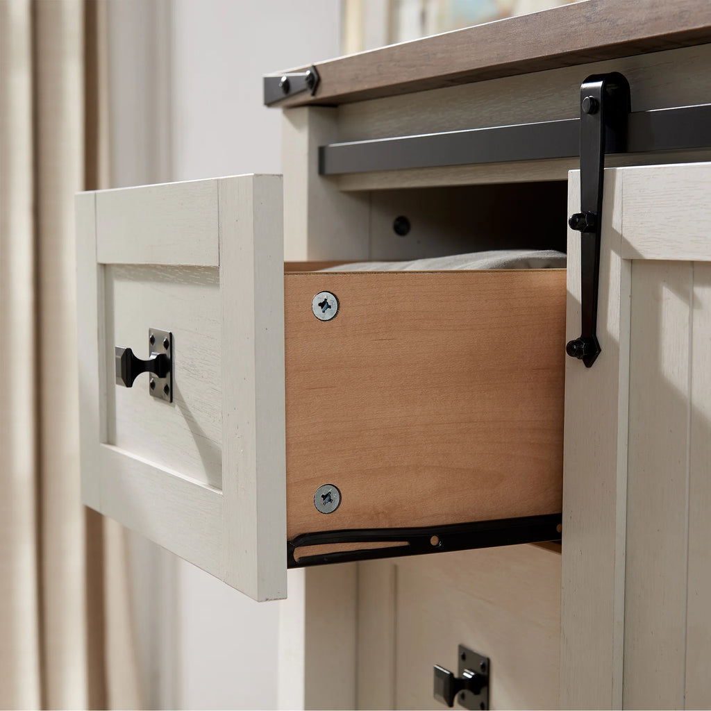 5 Drawer Dresser with Barn Door V384