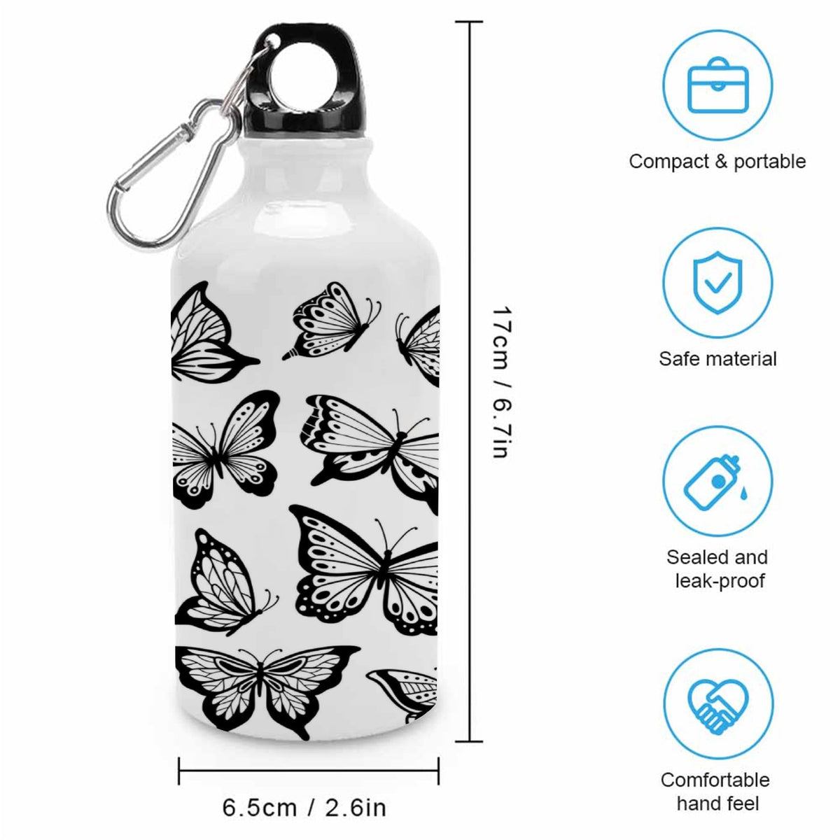 400ml Sport Aluminum Water Bottle with Twist Cap Y5736