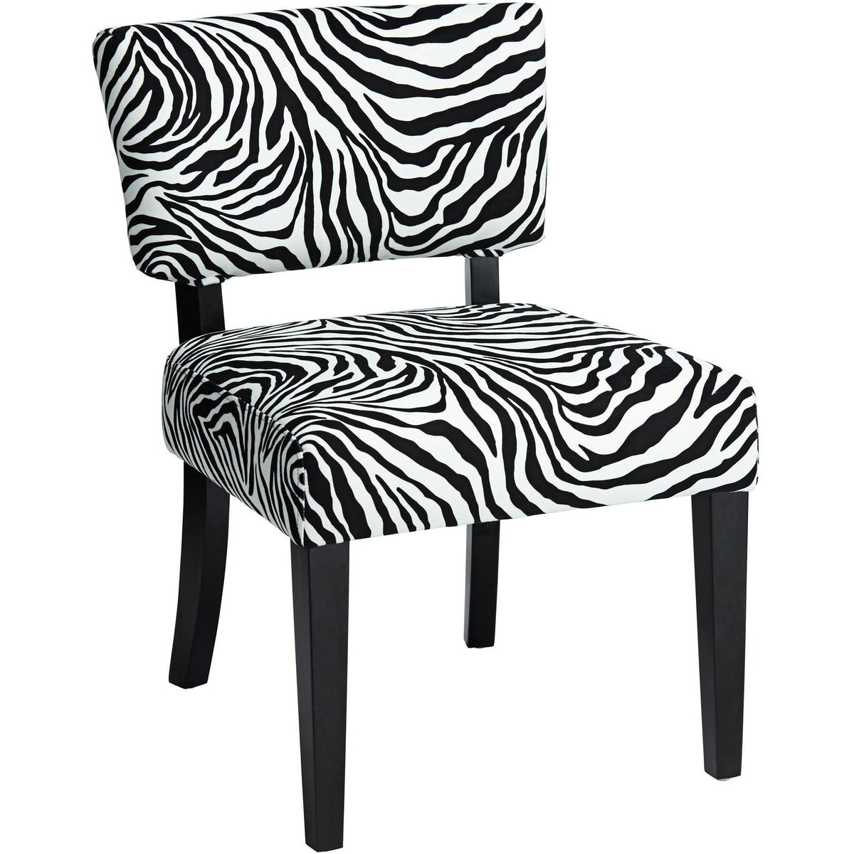 Zambia Zebra Print Accent Chair with Velvet Fabric L758654