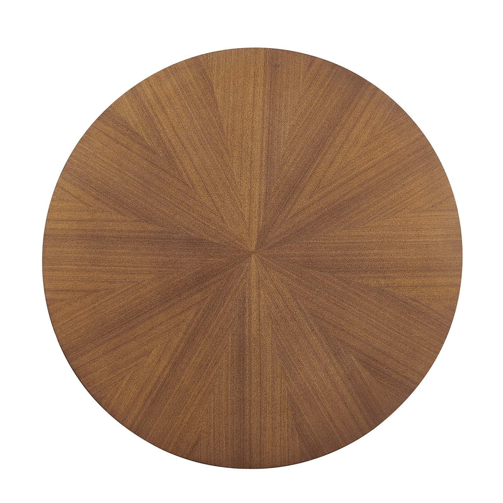 Round Wood Coffee Table in Walnut Z576