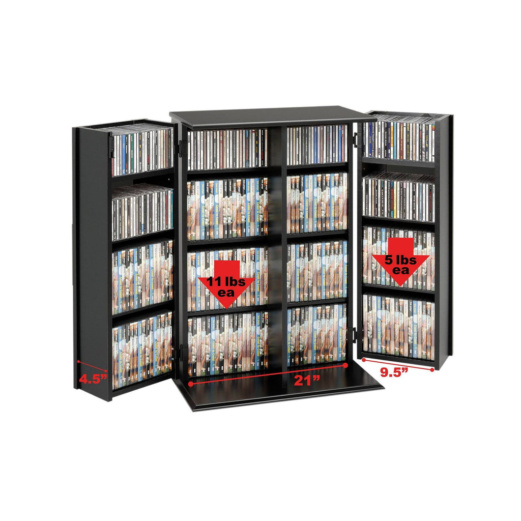 Black Locking Media Storage Cabinet T206
