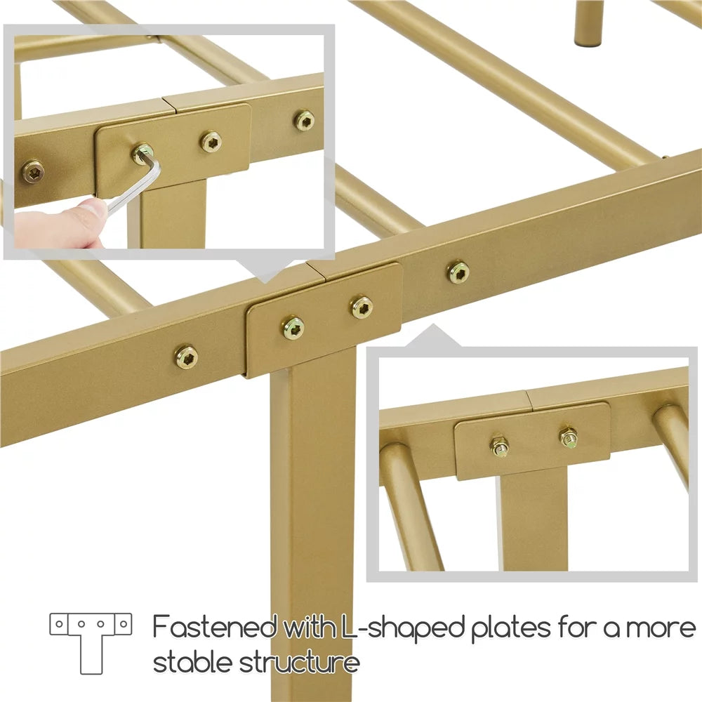 Twin Size Metal Bed with Arched Headboard and Footboard M995