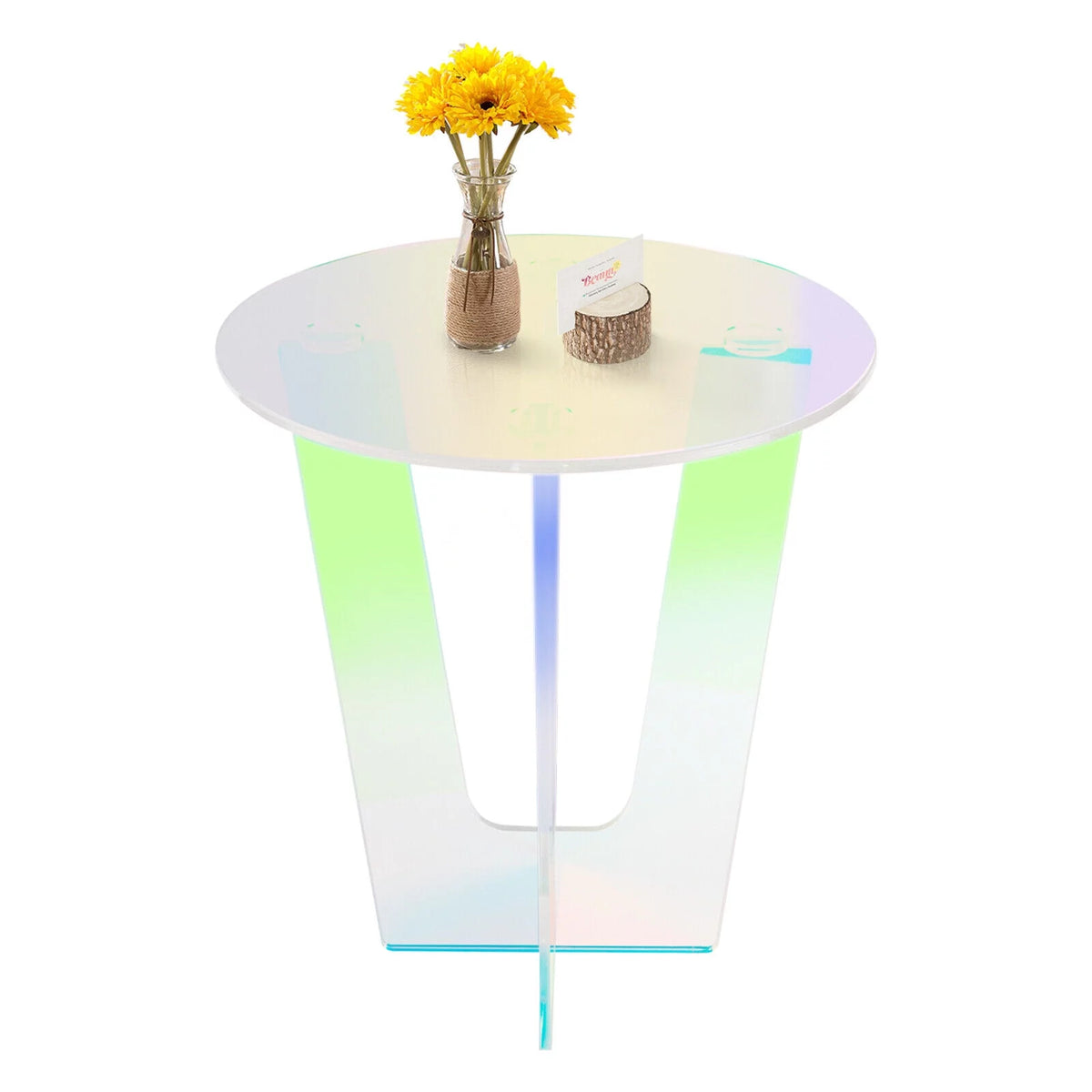 18 inch Acrylic Iridescent Side Table S453