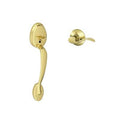 Plymouth Lower Half Handleset and Accent Lever, Bright Brass, Right Hand G971