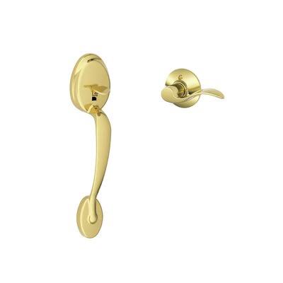 Plymouth Lower Half Handleset and Accent Lever, Bright Brass, Right Hand G971