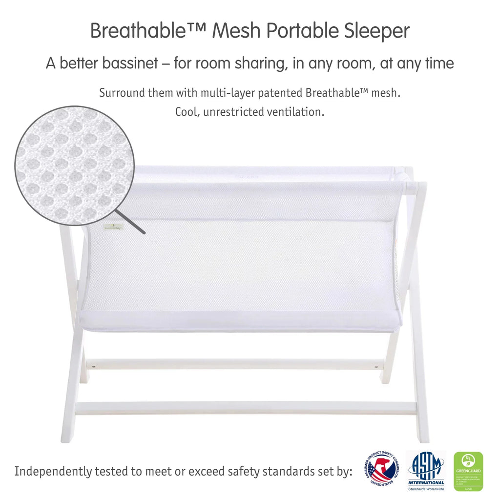 White Breathable Mesh Portable Sleeper J2823