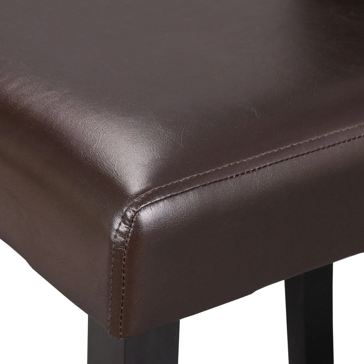 Brown Leather Backrest Dining Parson Chair Z936058