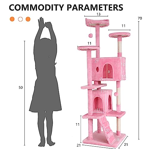 54" Dark Gray Cat Tree Tower Q415
