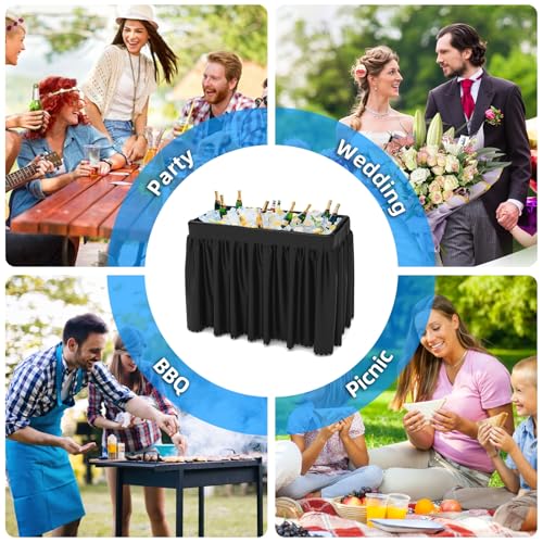 Folding Plastic Cooler Table with Drain Hose E361