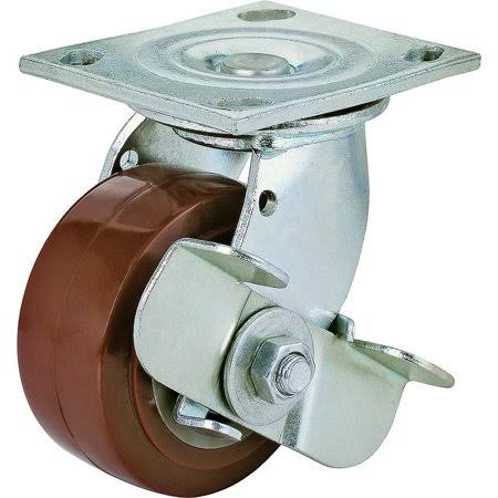 5 inch Polyurethane Plate Caster with Brake A36537