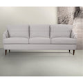 Pearl Gray Leather Sofa I629