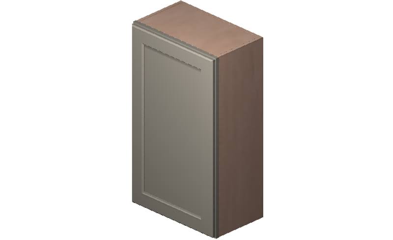 1 Door 2 Shelves Wall Cabinet High-Density Fiberboard Z366798