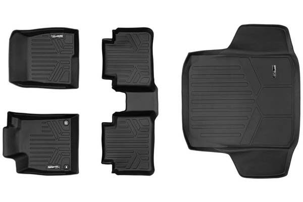 Black Floor Mats and Cargo Liner Set for Honda Accord R338