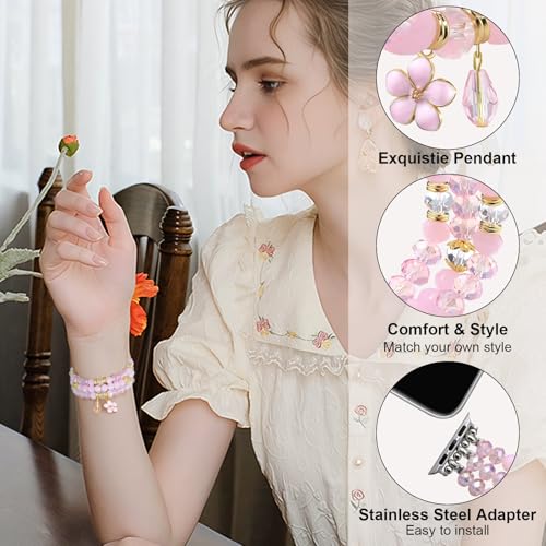 Bracelet Beaded Bands Elastic Stretch Crystal Strap H4636