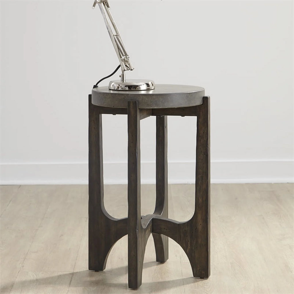 Dark Brown Chair Side Table G5861