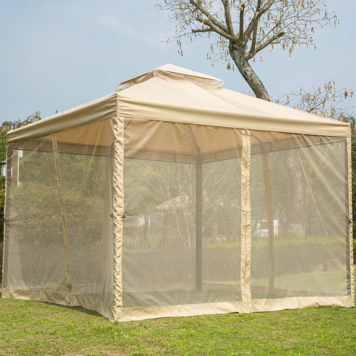 10' x10' Soft Top Outdoor Patio Gazebo Canopy S7408