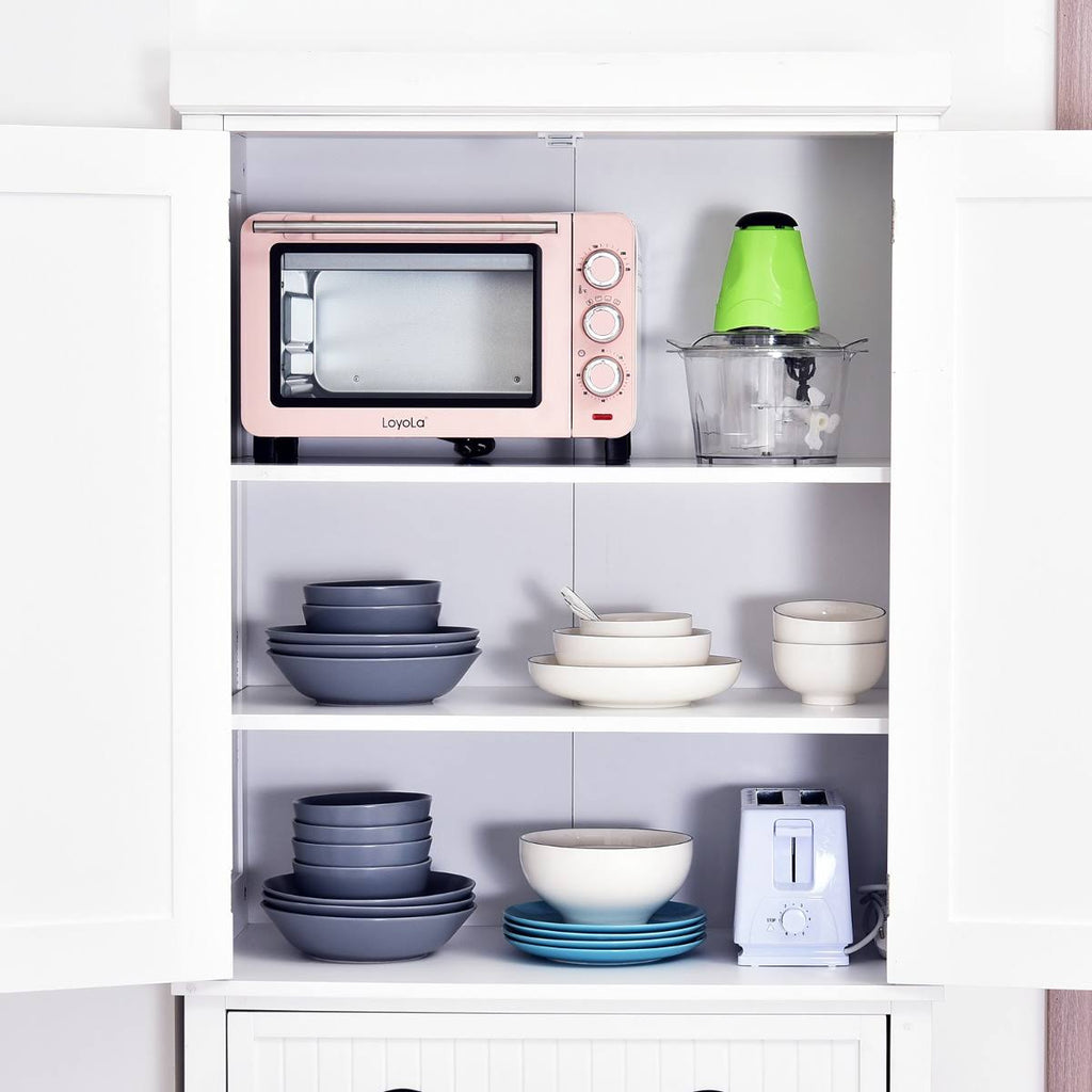 White Tall Kitchen Pantry Cabinet E204567