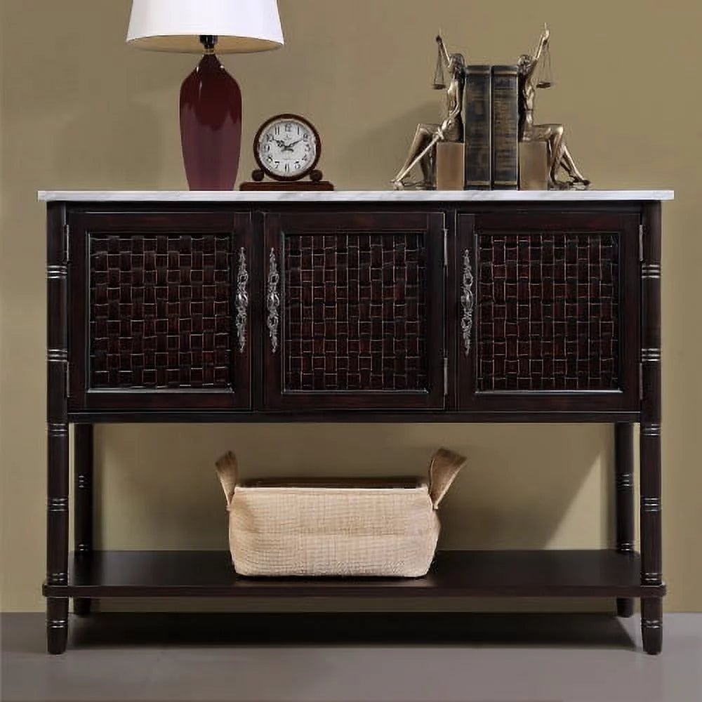 47'' Entryway Console Table with Storage and Open Shelf I430