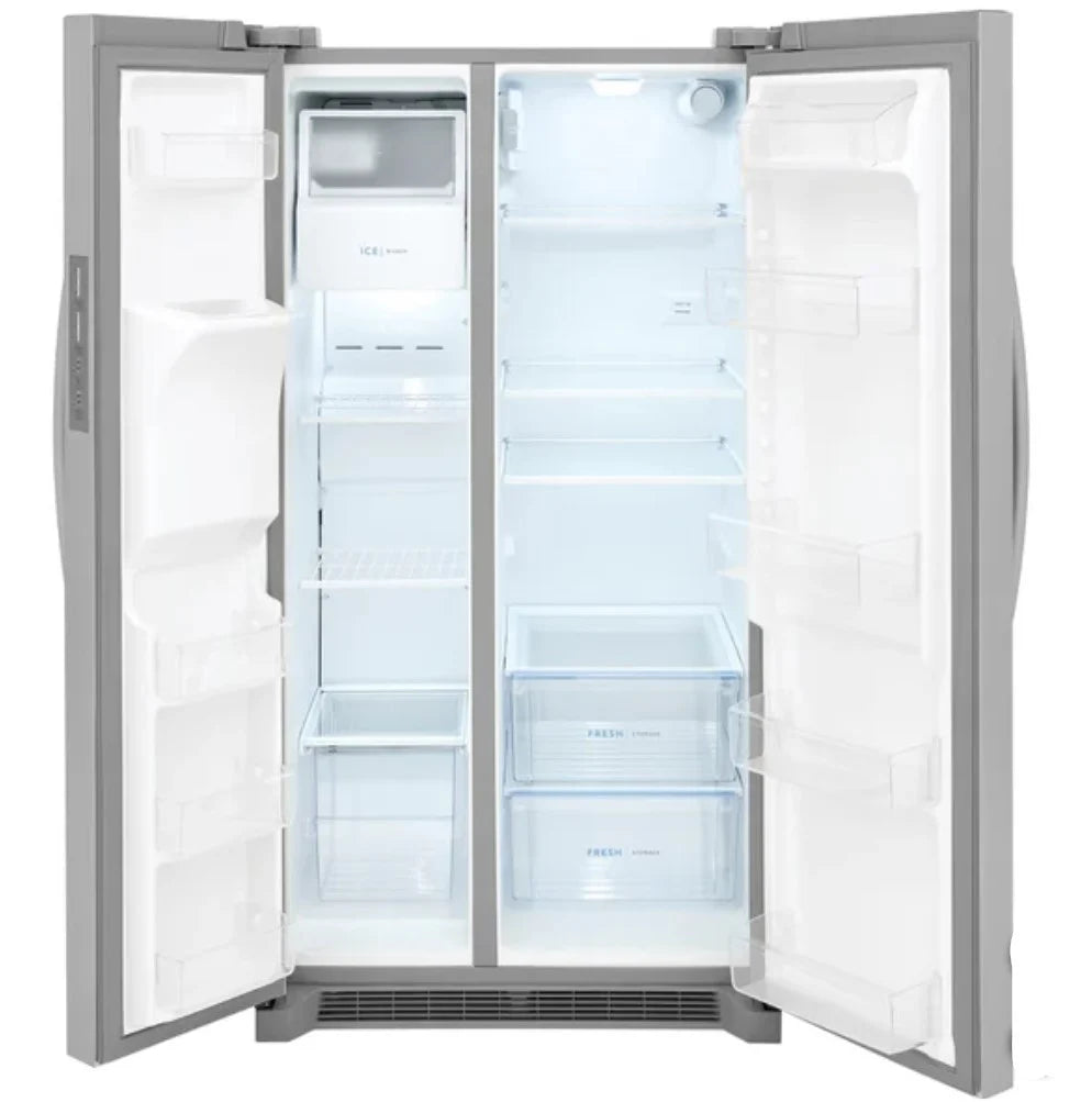 36 IN 25.6 CU FT Stainless Steel Side-by-Side Refrigerator with Water and Ice Dispenser O494004