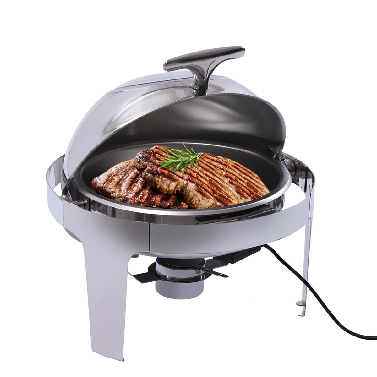 6L Stainless Steel Round Food Warmer Set G309518
