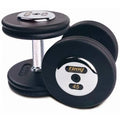 Black Chrome Endplates Cast Dumbbells - 120 lbs. - Sold as Pairs E41788
