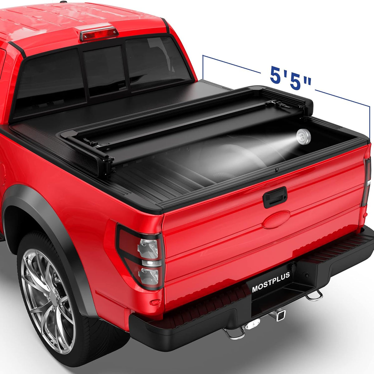 Tri-Fold Soft Truck Bed Tonneau Cover U77336