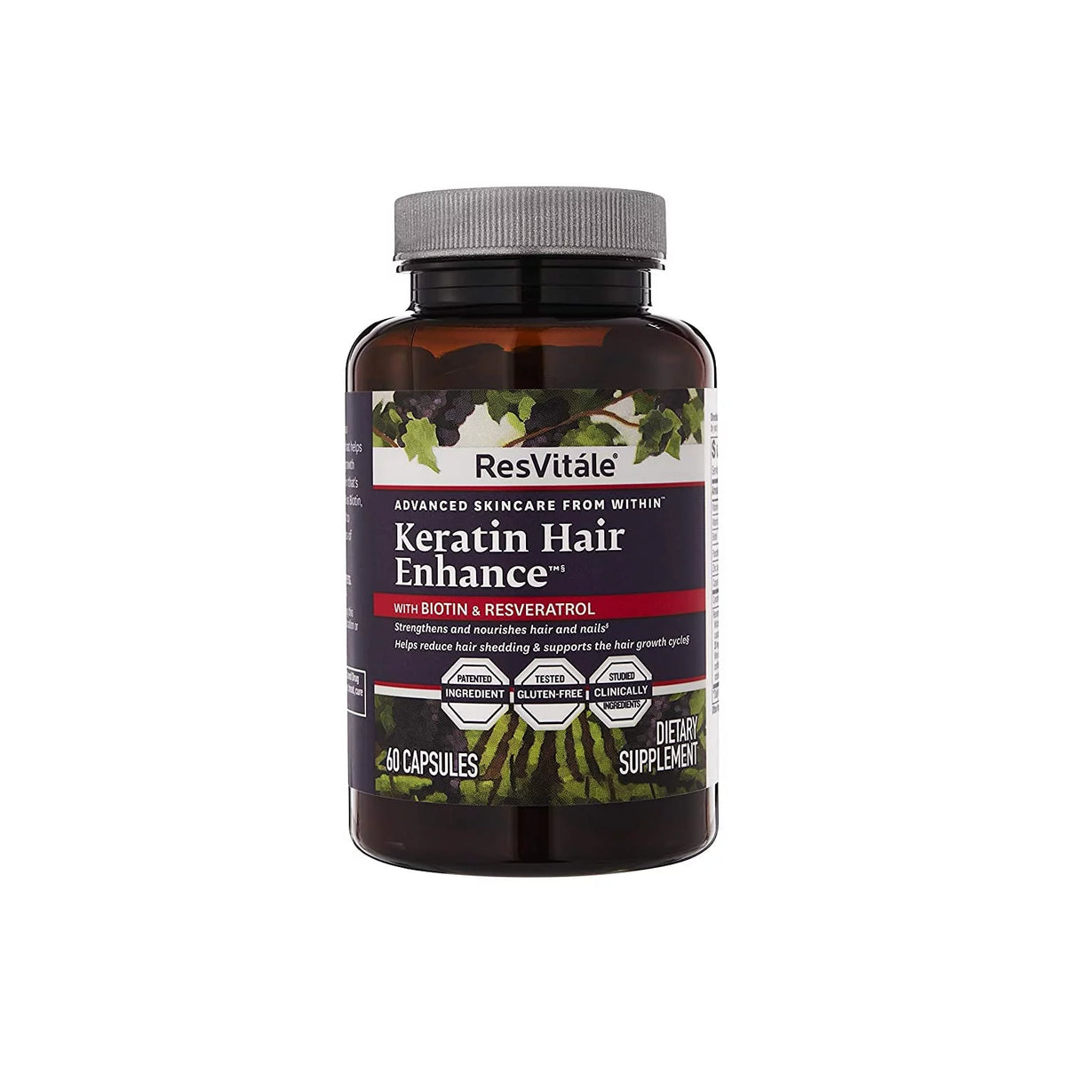 Keratin Hair Supporter with Biotin, Vitamin B6, Pantothenic Acid - 60 Veggie Caps L143