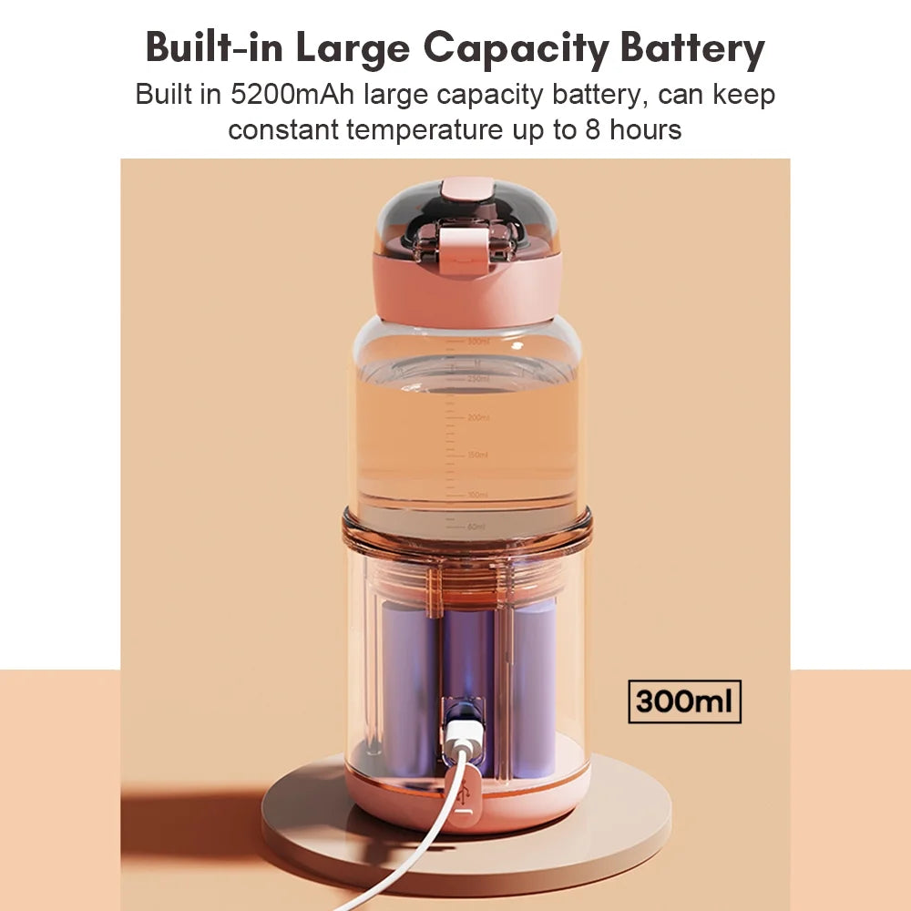 Portable Warmer for Formula 300ml Capacity Wireless Instant Warmer Electric Kettle E5904