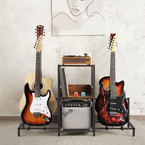 4-Tier Adjustable Guitar Stand with Shelf F843
