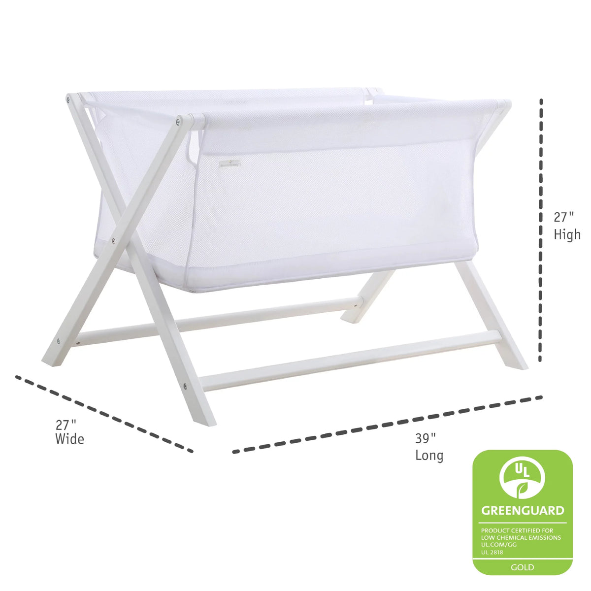 White Breathable Mesh Portable Sleeper J2823
