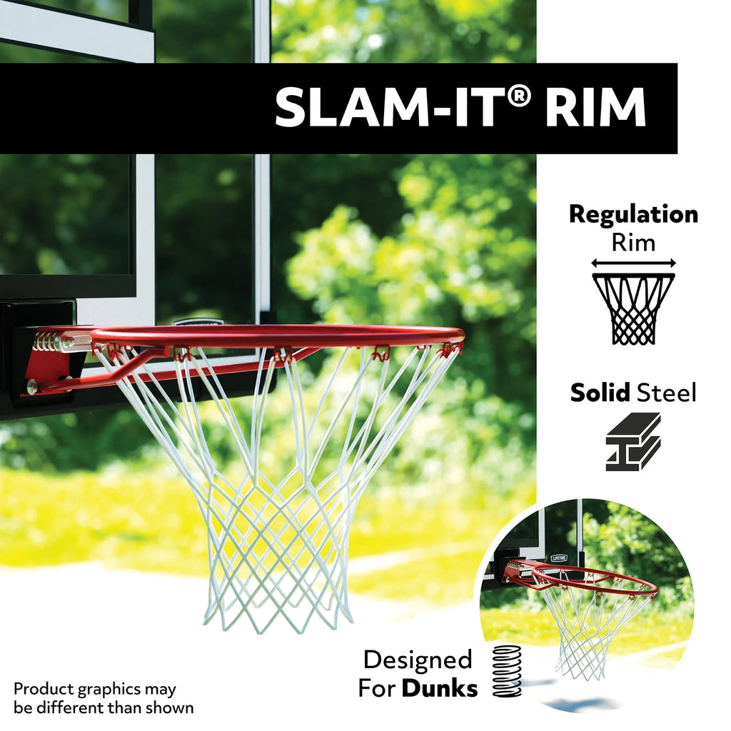 Adjustable Inground Basketball Hoop 50 inch Polycarbonate Z713