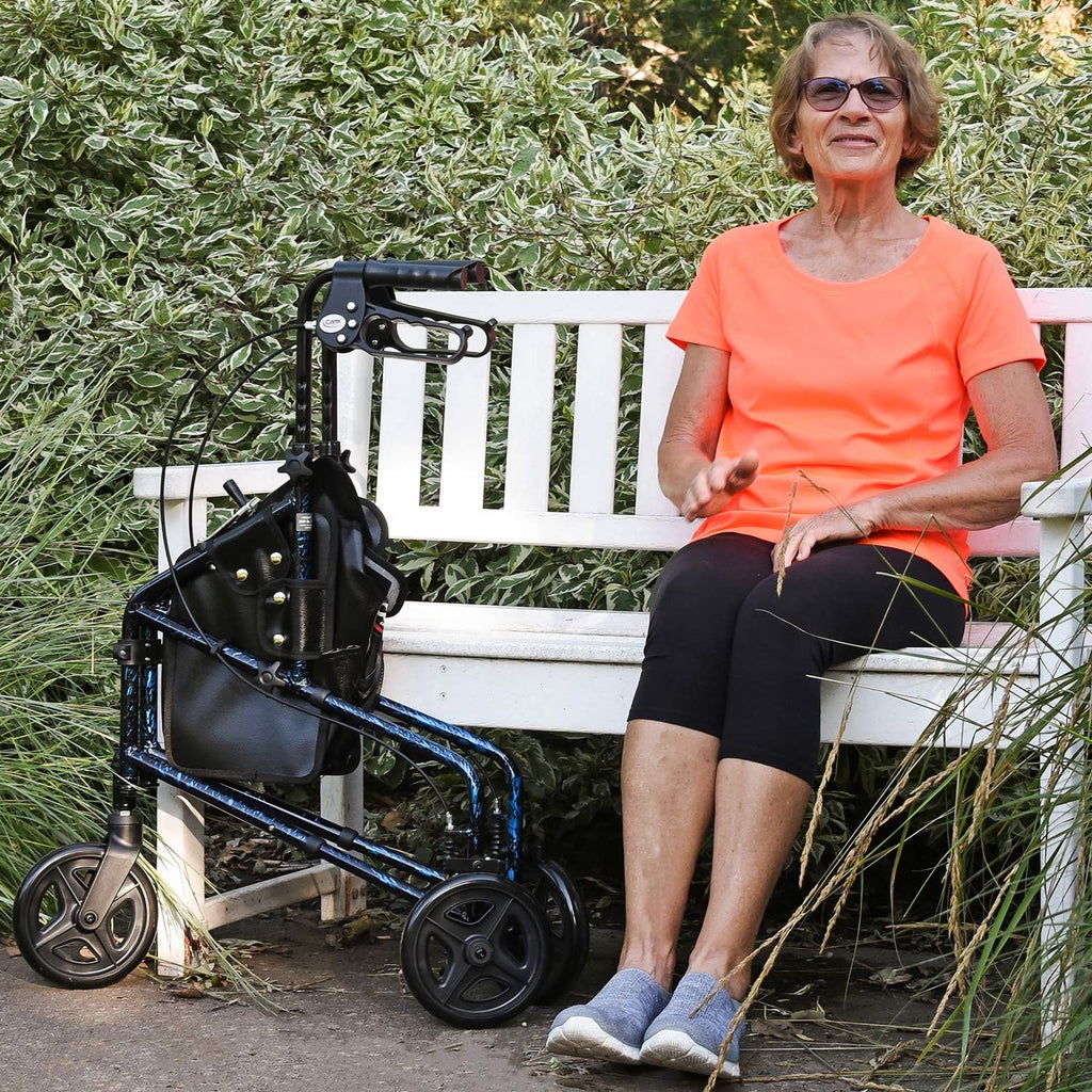3 Wheel Foldable Walker with Adjustable Handles I740208