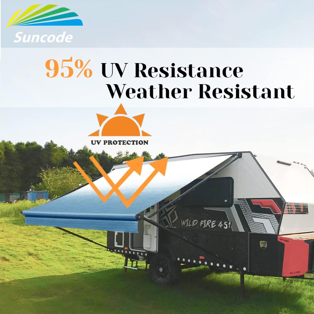 18 Feet Blue Shale Vinyl RV Awning Replacement V3322