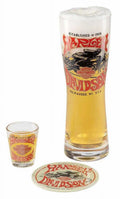 Pilsner & Shot Glass Gift Set with Tin Coaster W613
