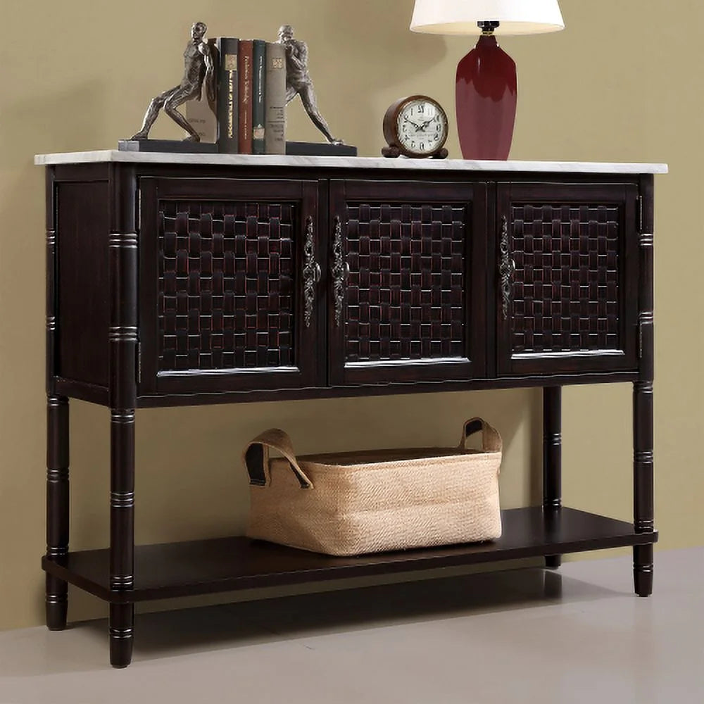 47'' Entryway Console Table with Storage and Open Shelf I430