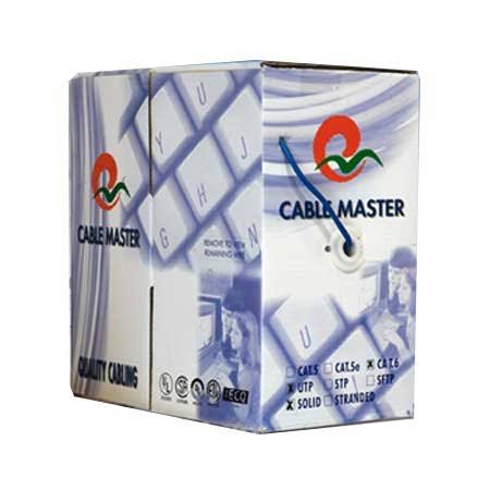 1000ft Cat6 500MHz UTP Solid 24 AWG Bulk Cable R196