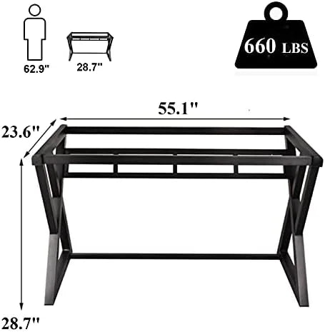 55.1'' Glass Top Metal Frame Computer Desk with Bookshelf W877