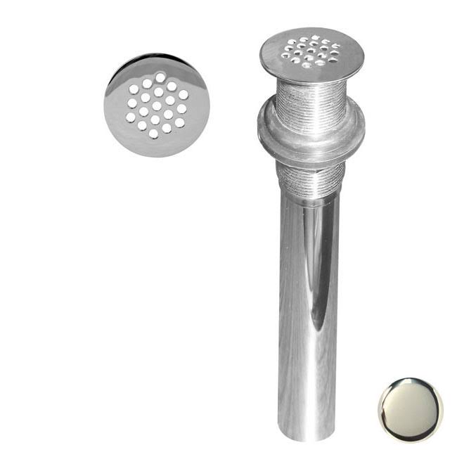 Polished Nickel Lavatory Drain with Overflow Holes H36364