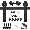 Black Sliding Barn Door Track and Hardware Kit C89478